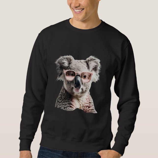 Cute koala with pink sunglasses Australia happines Sweatshirt (Vorderseite)