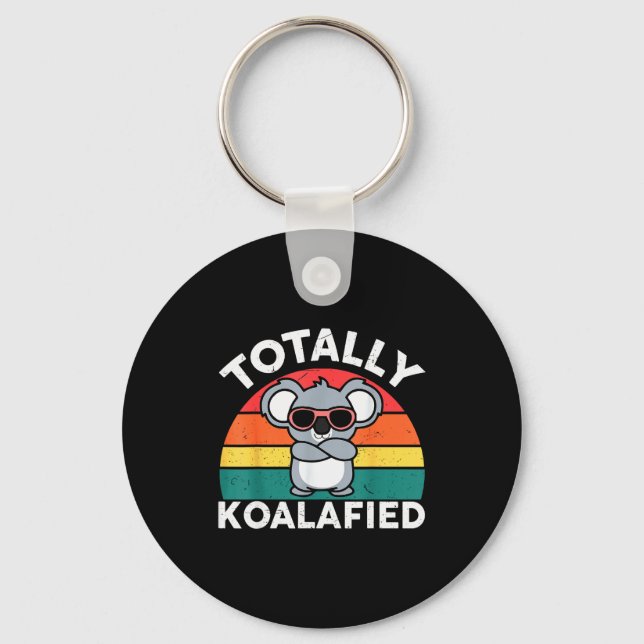 Cute Koalafied Shirt Dad Men Kids Boys Girls Women Schlüsselanhänger (Vorderseite)