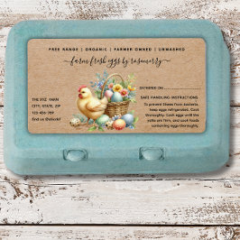 Cute kraft Egg Carton Label