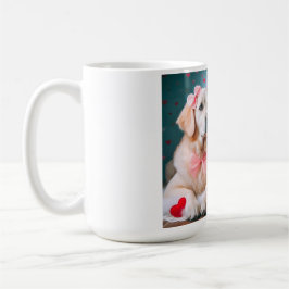 Cute labrador couple valentine's day kaffeetasse