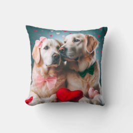 Cute labrador couple valentine's day kissen