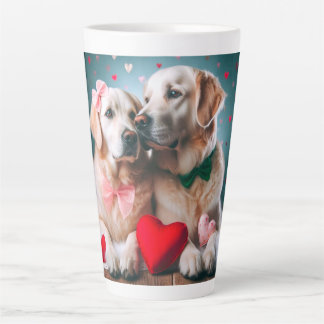 Cute labrador couple valentine's day milchtasse