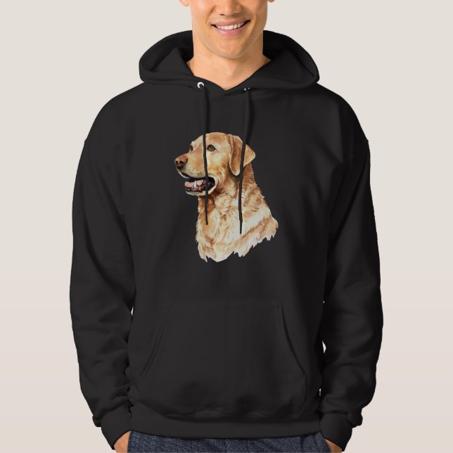 Cute Labrador Retriever Dog Portrait Lab  Owner Mo Hoodie (Vorderseite)
