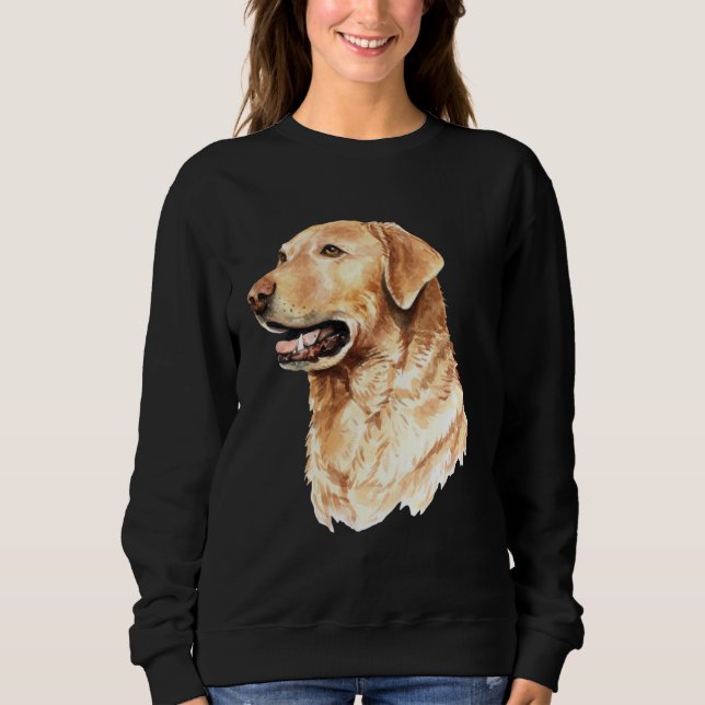 Cute Labrador Retriever Dog Portrait Lab  Owner Mo Sweatshirt (Vorderseite)