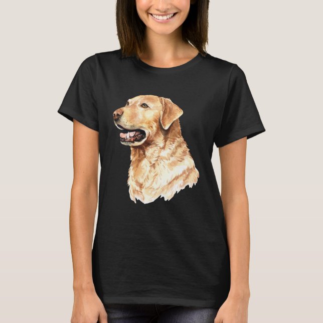 Cute Labrador Retriever Dog Portrait Lab  Owner Mo T-Shirt (Vorderseite)