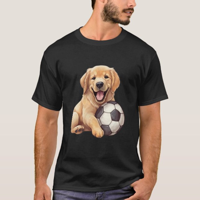 Cute Labrador Retriever Dog with a Soccer Ball Foo T-Shirt (Vorderseite)