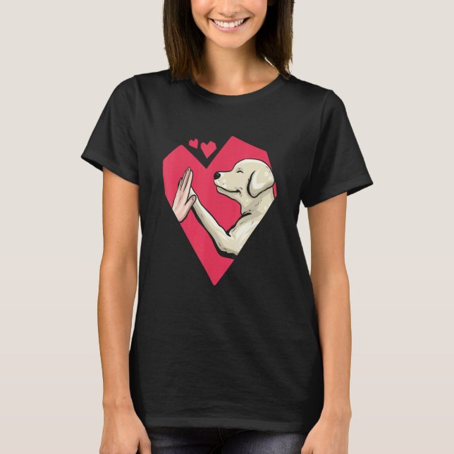 Cute Labrador Retriever Love Heart Dog Mom Lab Mom T-Shirt (Vorderseite)