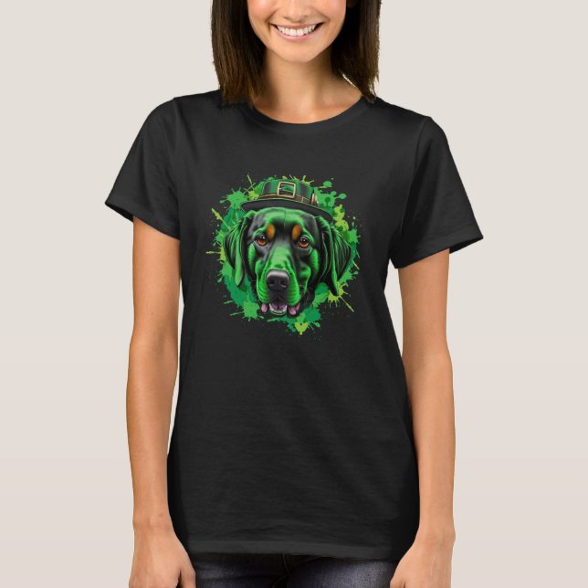 Cute Labrador Retriever st Patrick s Day T-Shirt (Vorderseite)