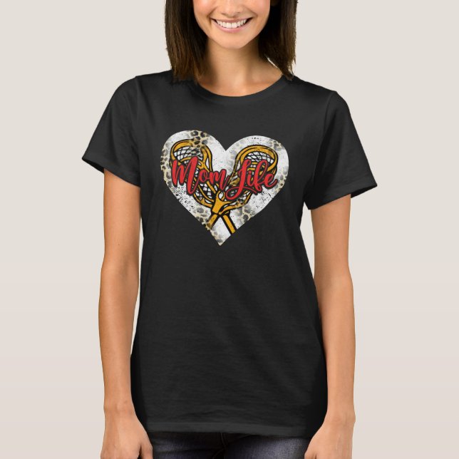Cute Lacrosse Mom Heart Mother's Day Sport Mama Mo T-Shirt (Vorderseite)