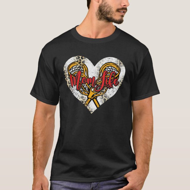 Cute Lacrosse Mom Heart Mother's Day Sport Mama Mo T-Shirt (Vorderseite)