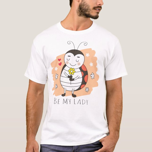 Cute lady bug cartooon T-Shirt (Vorderseite)