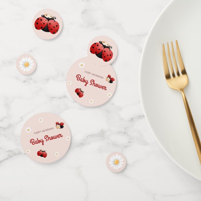 Cute Ladybug Flowers Baby Shower Table Konfetti (Gruppe)