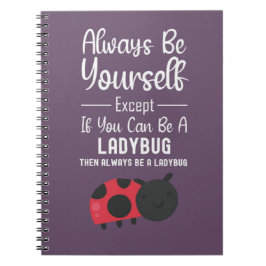 Cute Ladybug Gifts Funny Insect Bugs Cartoon Pink Notizblock