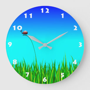 CUTE LADYBUG IN GRASS WITH WHITE NUMBERS FOR KIDS  GROßE WANDUHR