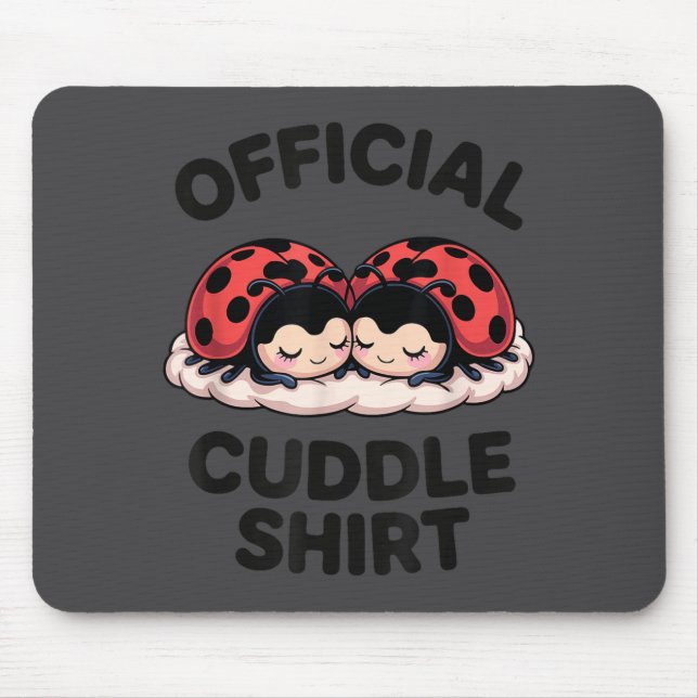 Cute Ladybug Love Cuddle  Mousepad (Vorne)