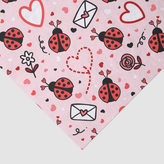 Cute Ladybug Pattern Tissue Paper Seidenpapier (Ausschnitt)
