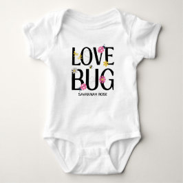 Cute Ladybug Pink Girl Baby Shower Strampler