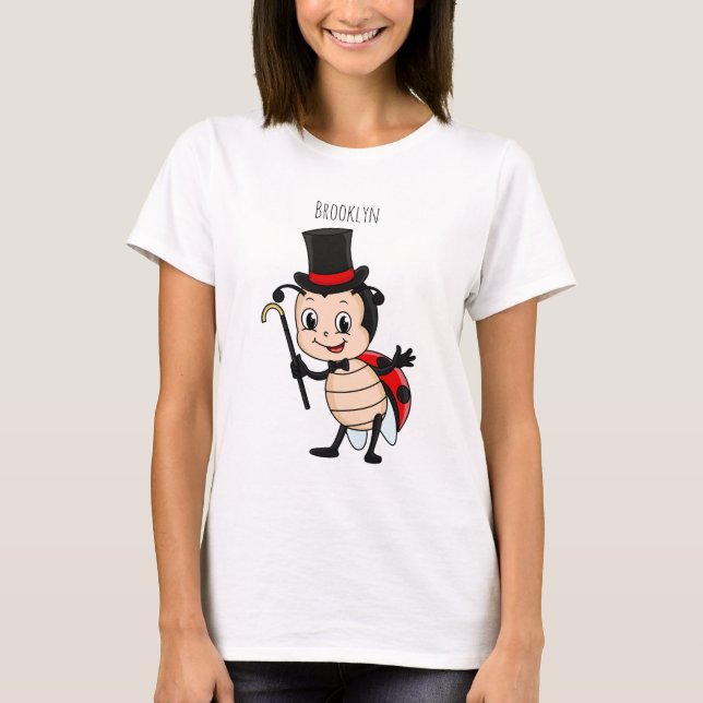 Cute ladybug with top hat and tie cartoon (Vorderseite)