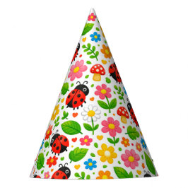Cute Ladybugs Floral Nursery for Kids Partyhütchen