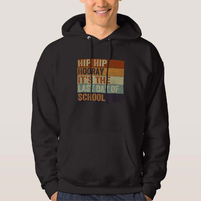 Cute Last Day Of School For Kids Boys Teacher Vint Hoodie (Vorderseite)