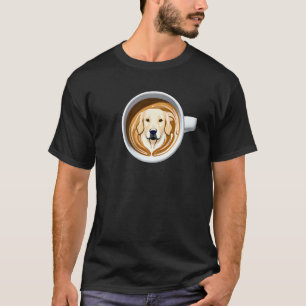 Cute Latte von Cute Golden Retriever Kaffee Groß T-Shirt