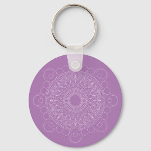 Cute Lavendel Lila Mandala v2 Schlüsselanhänger