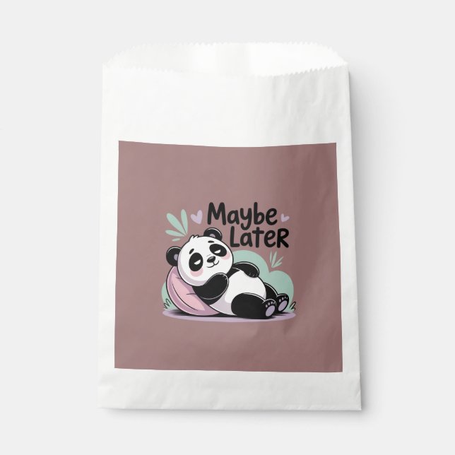 Cute Lazy Panda – “Maybe Later” Relaxing Panda Geschenktütchen (Vorderseite)