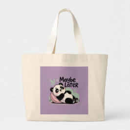 Cute Lazy Panda – “Maybe Later” Relaxing Panda Jumbo Stoffbeutel