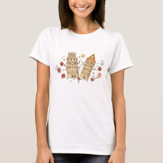 Cute Leaning Tower - Kawaii Italy Food Lover T-Shirt
