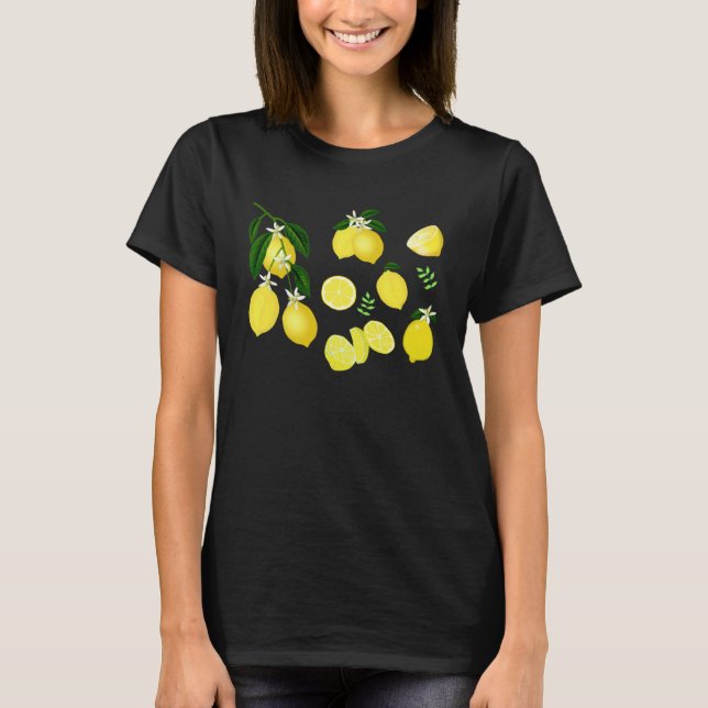 Cute Lemon Botanical Gardening summertime Lemon T-Shirt (Vorderseite)