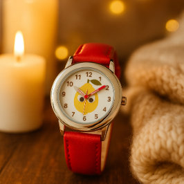 Cute Lemon Character with Googly Eyes Armbanduhr