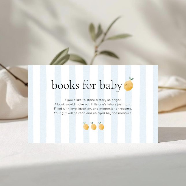 Cute Lemon Citrus Baby Shower Books For Baby Begleitkarte (Von Creator hochgeladen)