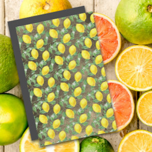 Cute lemon-gelbe graue Grunge-Muster