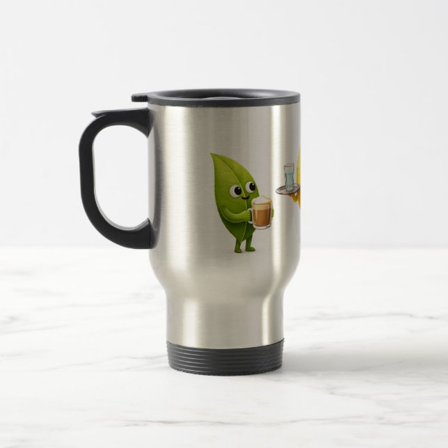 Cute Lemon Tea Friends – Classic Mug Reisebecher (Links)