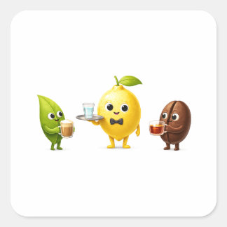 Cute Lemon Tea Friends – Sticker