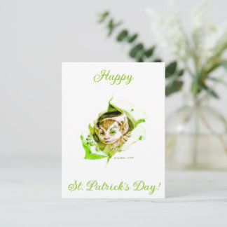 Cute Leprechaun St. Patrick's Day  Postkarte