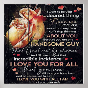 Cute Letter For Husband   Family Decoration   Poster