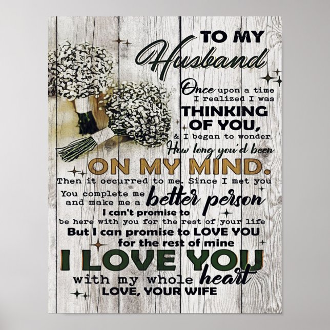 Cute Letter To Husband | Lovely Gift | Father Day Poster (Vorne)