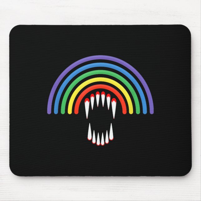 Cute Lgbtq Vamre Lgbt Halloween Ghost Rainbow Gay  Mousepad (Vorne)
