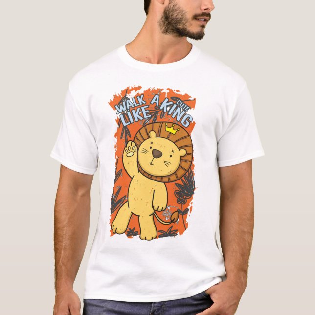 Cute lion walk T-Shirt (Vorderseite)