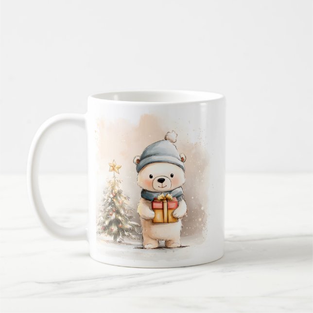 Cute Little Bear Mug Cozy Winter Gift Kaffeetasse (Links)
