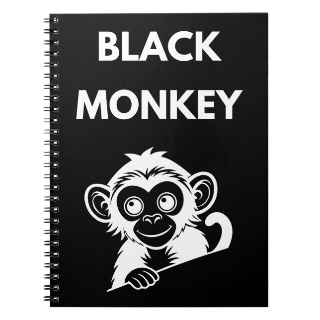 Cute Little Black Monkey Notizblock (Vorderseite)