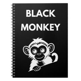 Cute Little Black Monkey Notizblock
