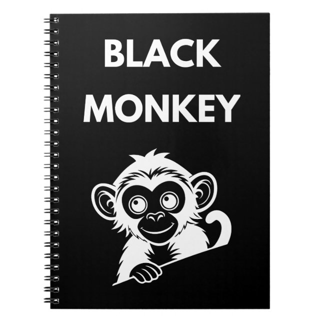 Cute Little Black Monkey Notizblock (Vorderseite)