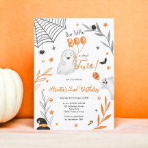 Cute little Boo Halloween orange 2nd birthday