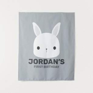 Cute Little Bunny Rabbit Geburtstag Wandteppich