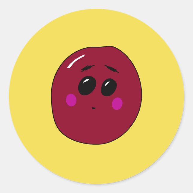 Cute Little Cherry Fruit  Sticker For Vegans (Vorderseite)