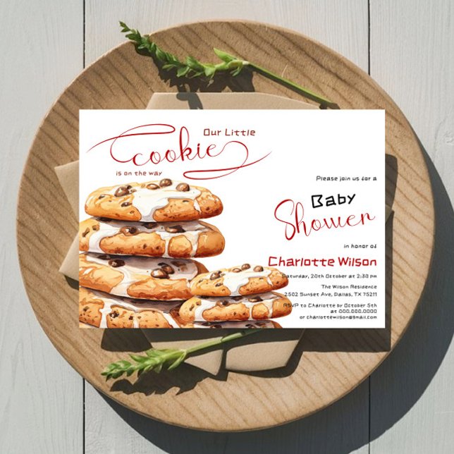 Cute Little Cookie Baby Shower Einladung (Von Creator hochgeladen)