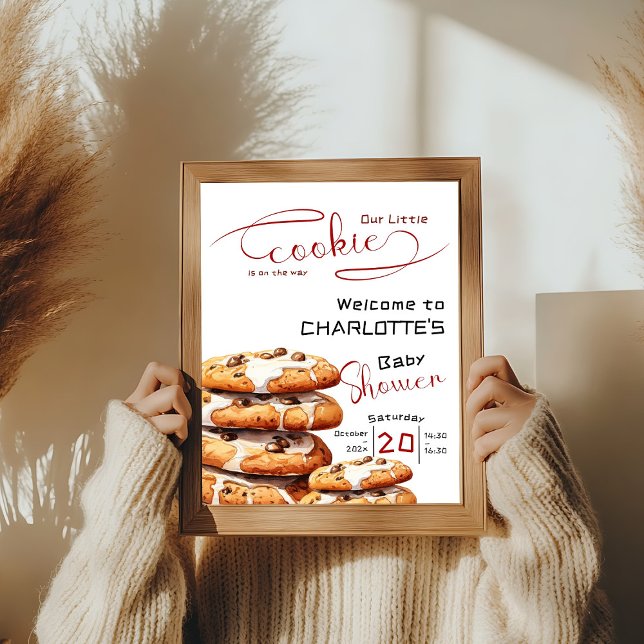 Cute Little Cookie Baby Shower Welcome Poster (Von Creator hochgeladen)