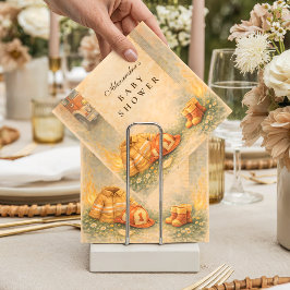 Cute Little Firefighter Baby Shower Serviette